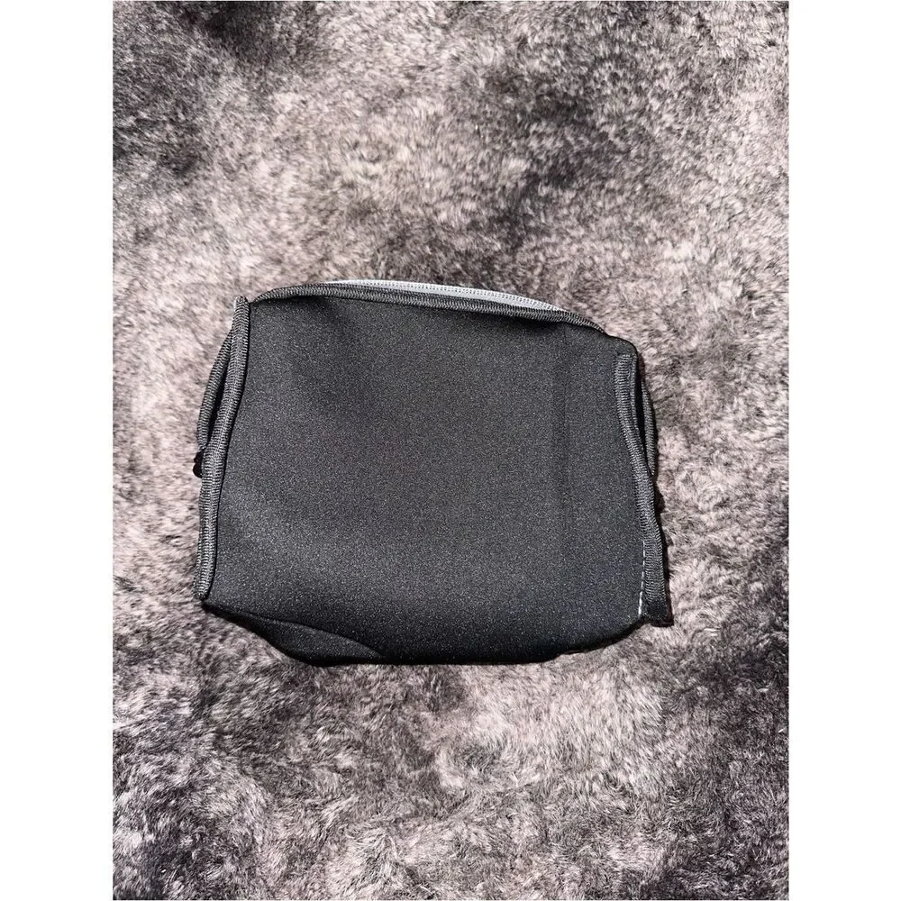 BaubleBar Heather Gray Neoprene Take It Away Storage Pouch Travel Cosmetic Bag